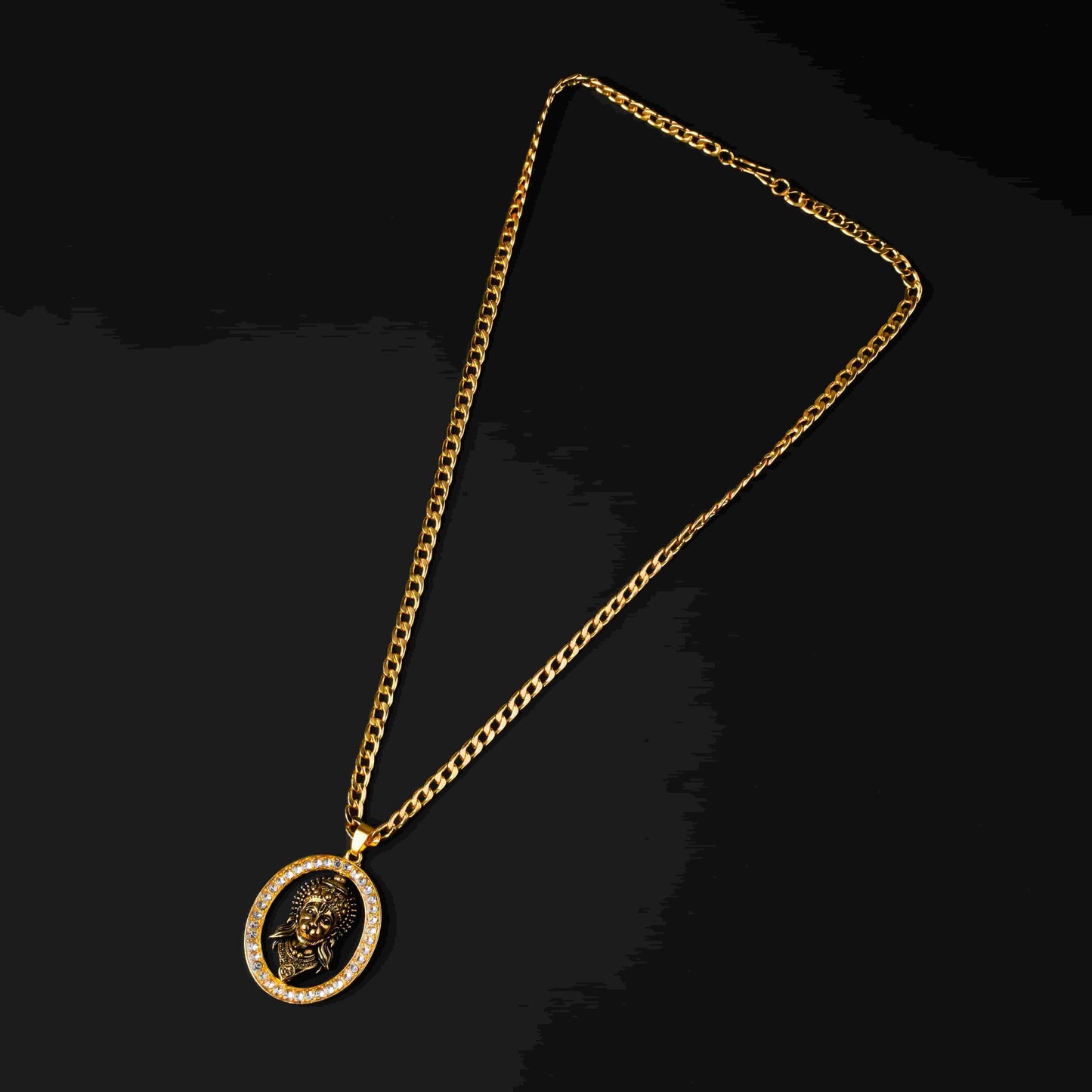 Gold-plated Hanuman Locket With Chain