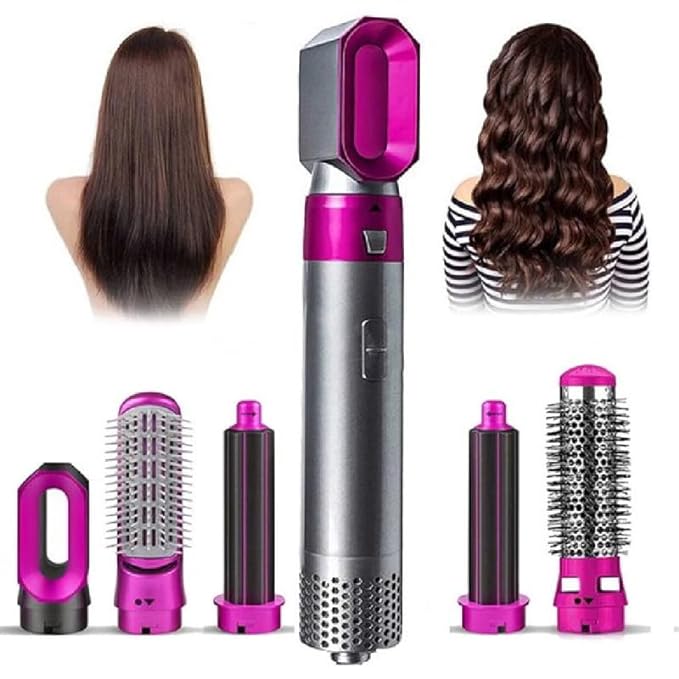 Muti-Functional 5 IN 1 Hair Styling Tool Detachable Hot Air Brush Hair Dryer with Comb