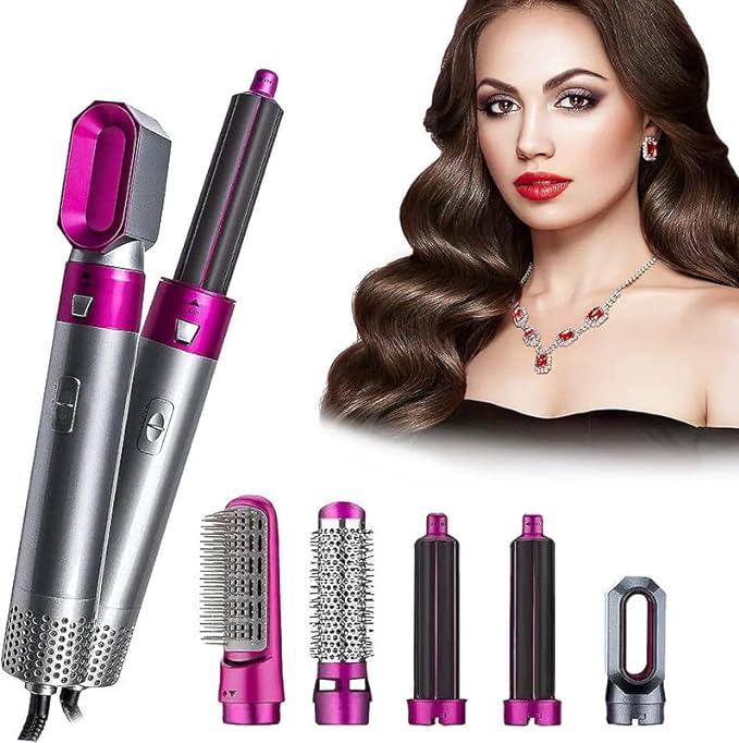 Muti-Functional 5 IN 1 Hair Styling Tool Detachable Hot Air Brush Hair Dryer with Comb