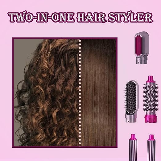 Muti-Functional 5 IN 1 Hair Styling Tool Detachable Hot Air Brush Hair Dryer with Comb
