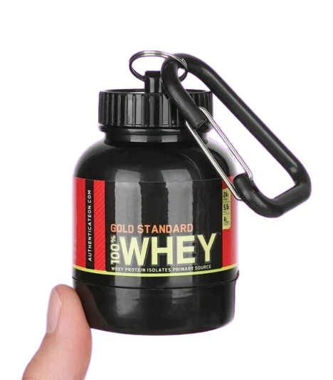 Protein Powder and Supplement Funnel Keychain - Protein Powder Container with Durable Key-Chain