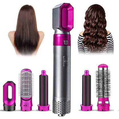 Muti-Functional 5 IN 1 Hair Styling Tool Detachable Hot Air Brush Hair Dryer with Comb