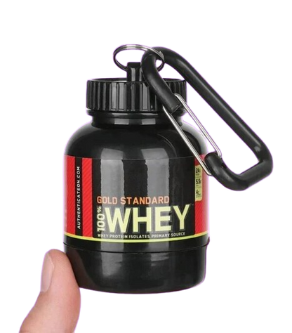 Protein Powder and Supplement Funnel Keychain - Protein Powder Container with Durable Key-Chain
